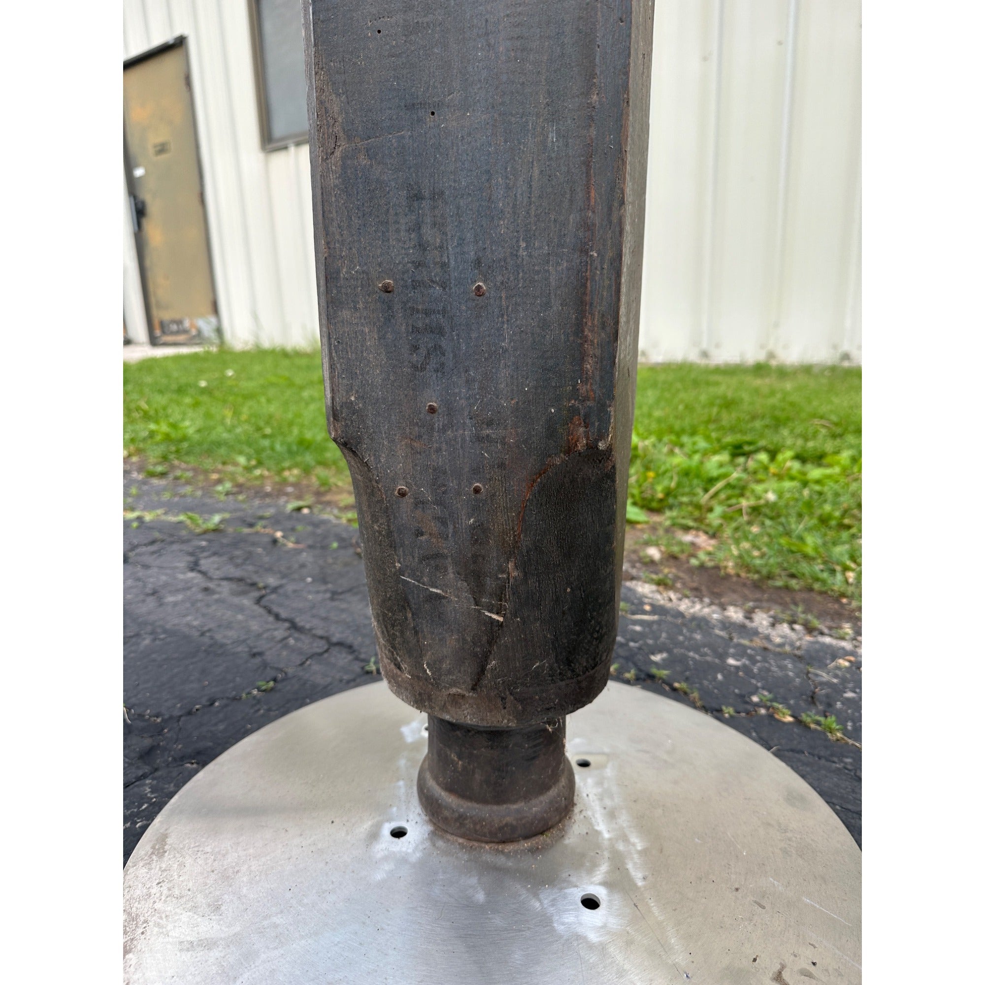 Early Antique Wooden Water Pump Green Primitive Original