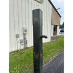 Early Antique Wooden Water Pump Green Primitive Original