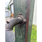 Early Antique Wooden Water Pump Green Primitive Original