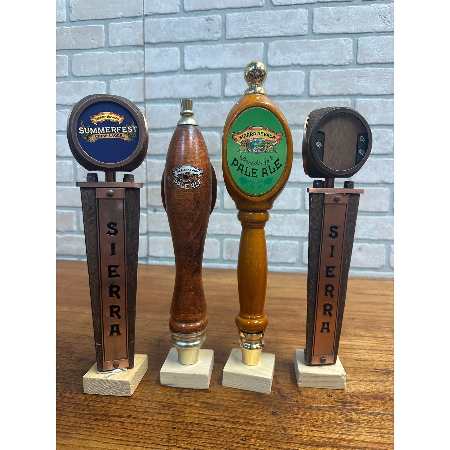 Sierra Nevada Beer Tap Handles Lot (4) Bar Pub Tappers Wooden Pale Ale Sierraveza