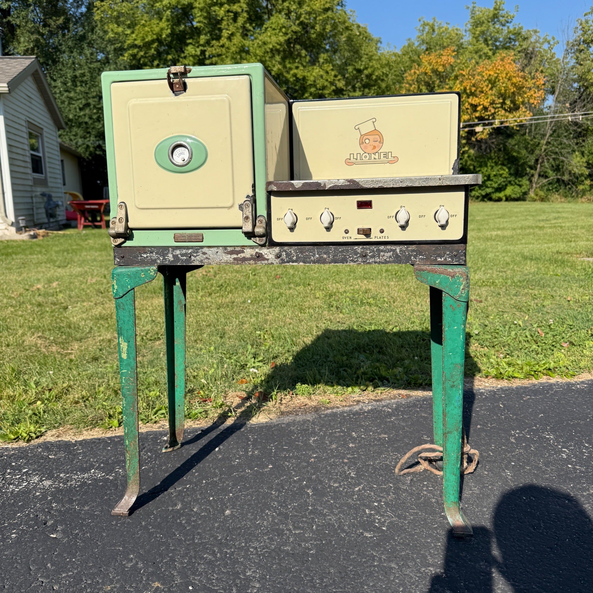 Vintage 1930s Lionel Electric Stove Range Oven Child's Toy #455 Prewar Antique