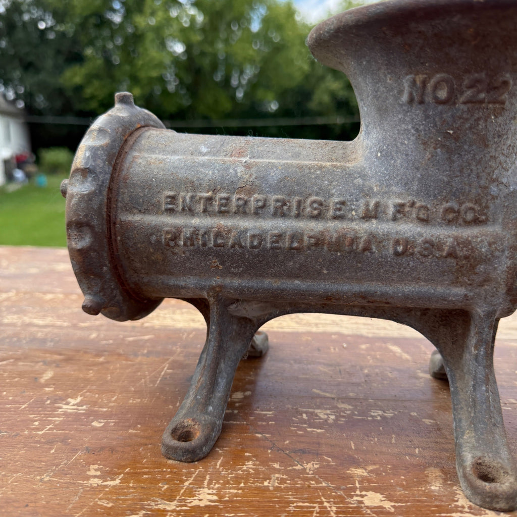 Vintage Enterprise No 22 Tinned Meat Grinder Food Chopper