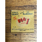 Vintage The EGG and I Film Advertising  Matchbook Fred MacMurray - FULL