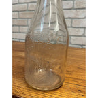 Vintage Martiny Dairy Glass Milk Bottle Wisconsin Dells Embossed One Quart
