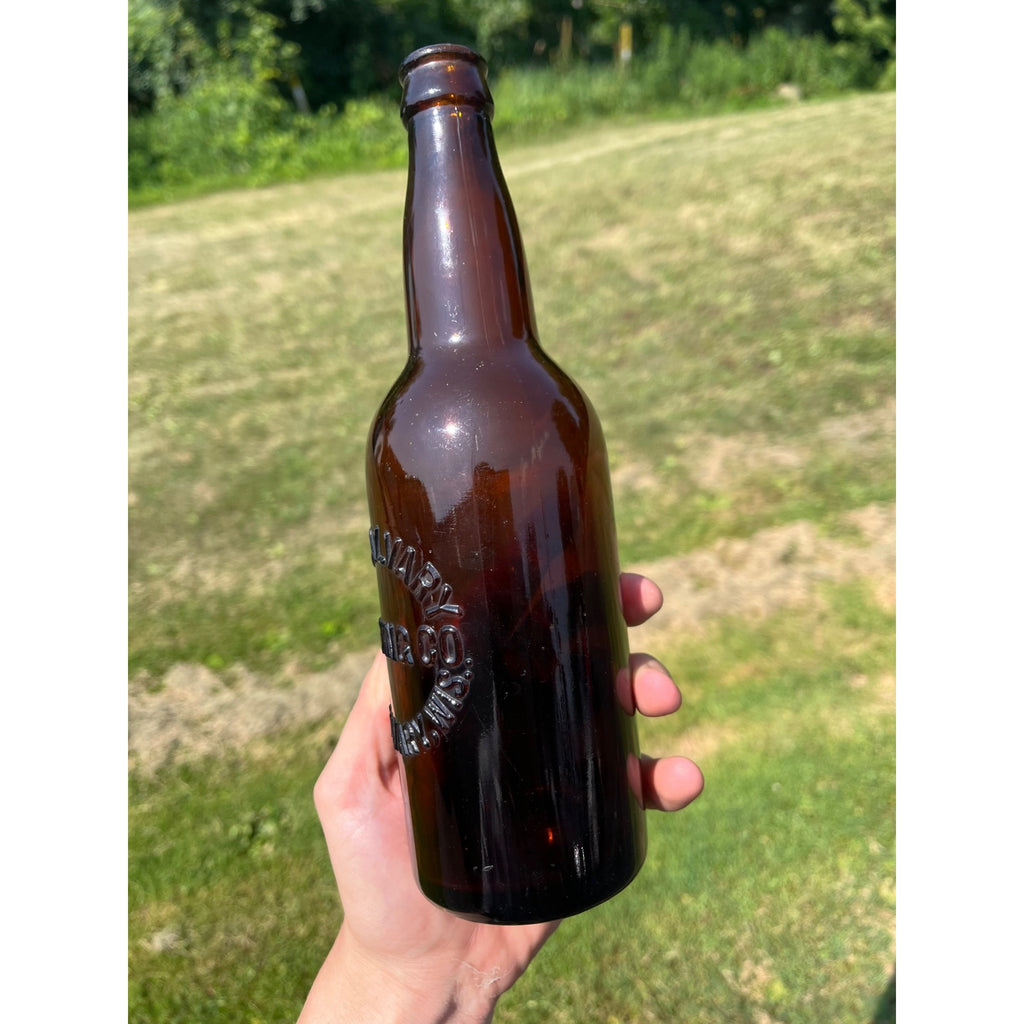 SCARCE Pre-Prohibition Mt. Calvary Brewing Company Wis Amber Brown Beer Bottle