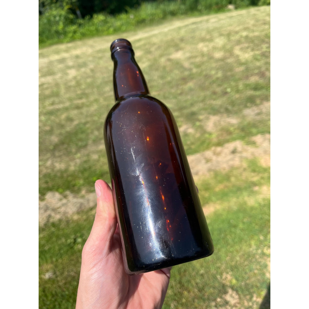 SCARCE Pre-Prohibition Mt. Calvary Brewing Company Wis Amber Brown Beer Bottle