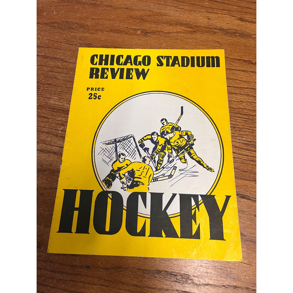 Hockey Chicago Stadium Review Program Detroit Red Wings Chicago Blackhawks 1955