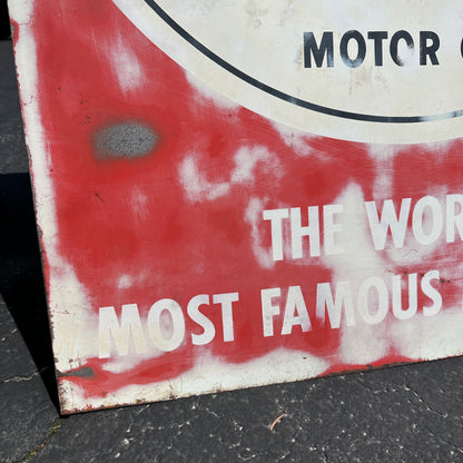 Original Veedol Motor Oil Flying A Wings Curb Sign Texaco Service Station