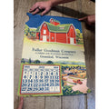 1920s Advertising Calendar Poster Fuller Goodman Farm Barn Dairy Scene