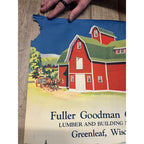 1920s Advertising Calendar Poster Fuller Goodman Farm Barn Dairy Scene