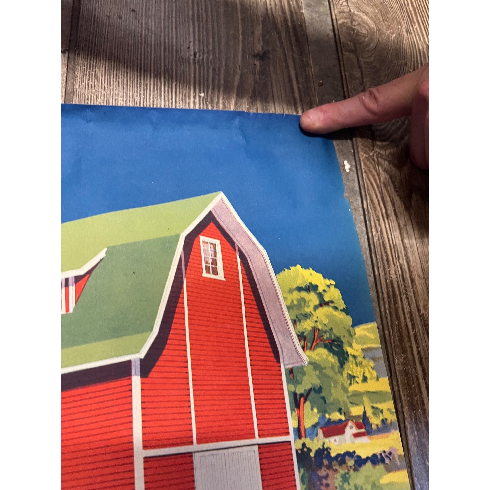 1920s Advertising Calendar Poster Fuller Goodman Farm Barn Dairy Scene