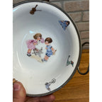 Vintage Child's Warming Dish Porcelain Stainless Germany Toys Little Girl German