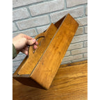 Antique Wooden Tool Carrier Caddy Tote Primitive Farmhouse Country
