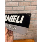 Vintage Danieli Engineering Italian Manufacturer Advertising Cast Aluminum Sign