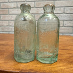 John Graf c1890s Milwaukee Wis Lot (2) Soda Bottles Blob Top Hutchinson