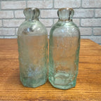 John Graf c1890s Milwaukee Wis Lot (2) Soda Bottles Blob Top Hutchinson