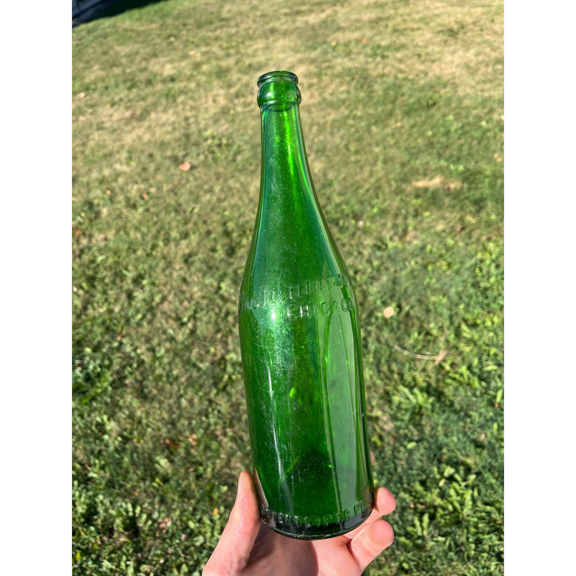 Vintage 1920s Bostelmann's Chicago IL Glass Soda Bottle 1 Pint 8oz