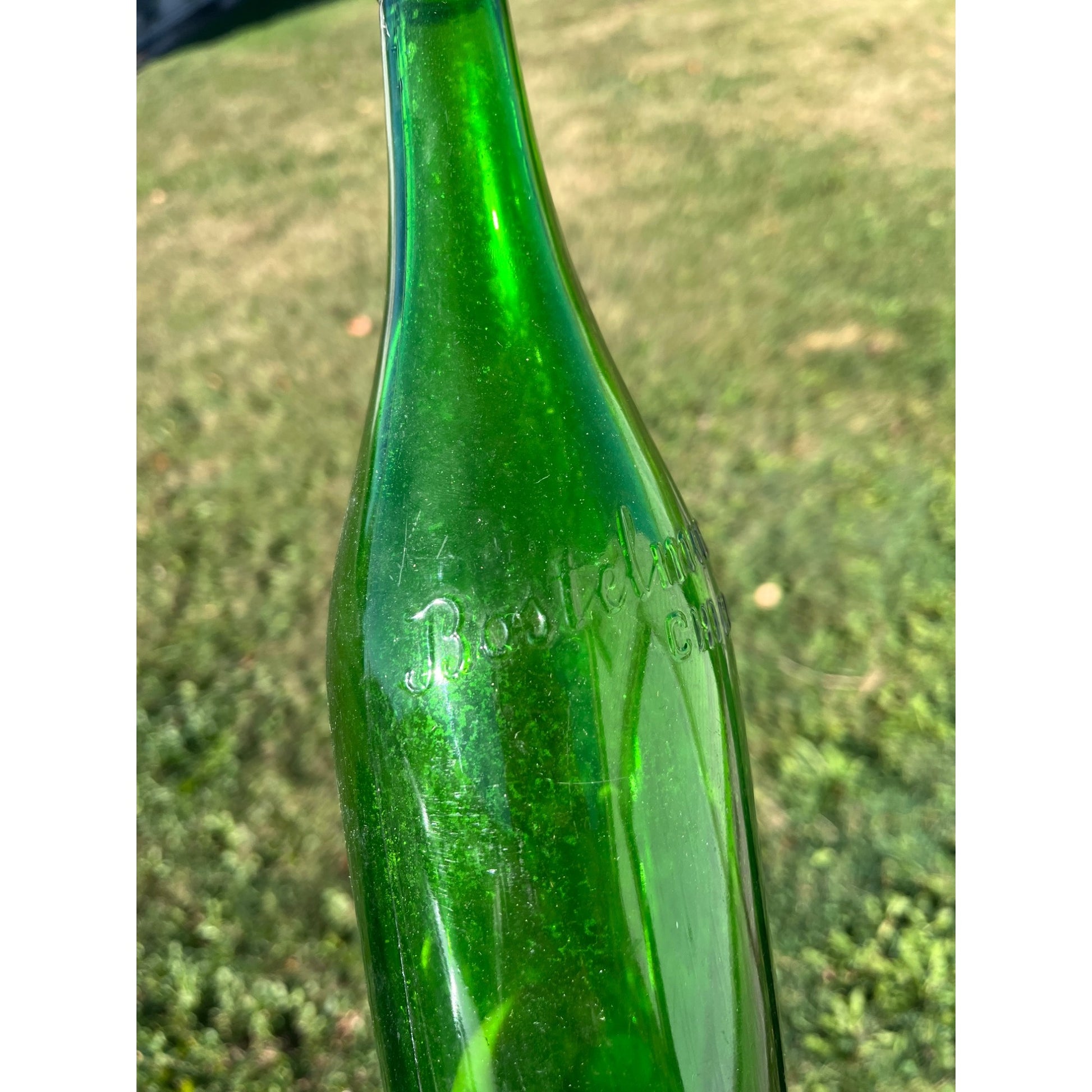 Vintage 1920s Bostelmann's Chicago IL Glass Soda Bottle 1 Pint 8oz