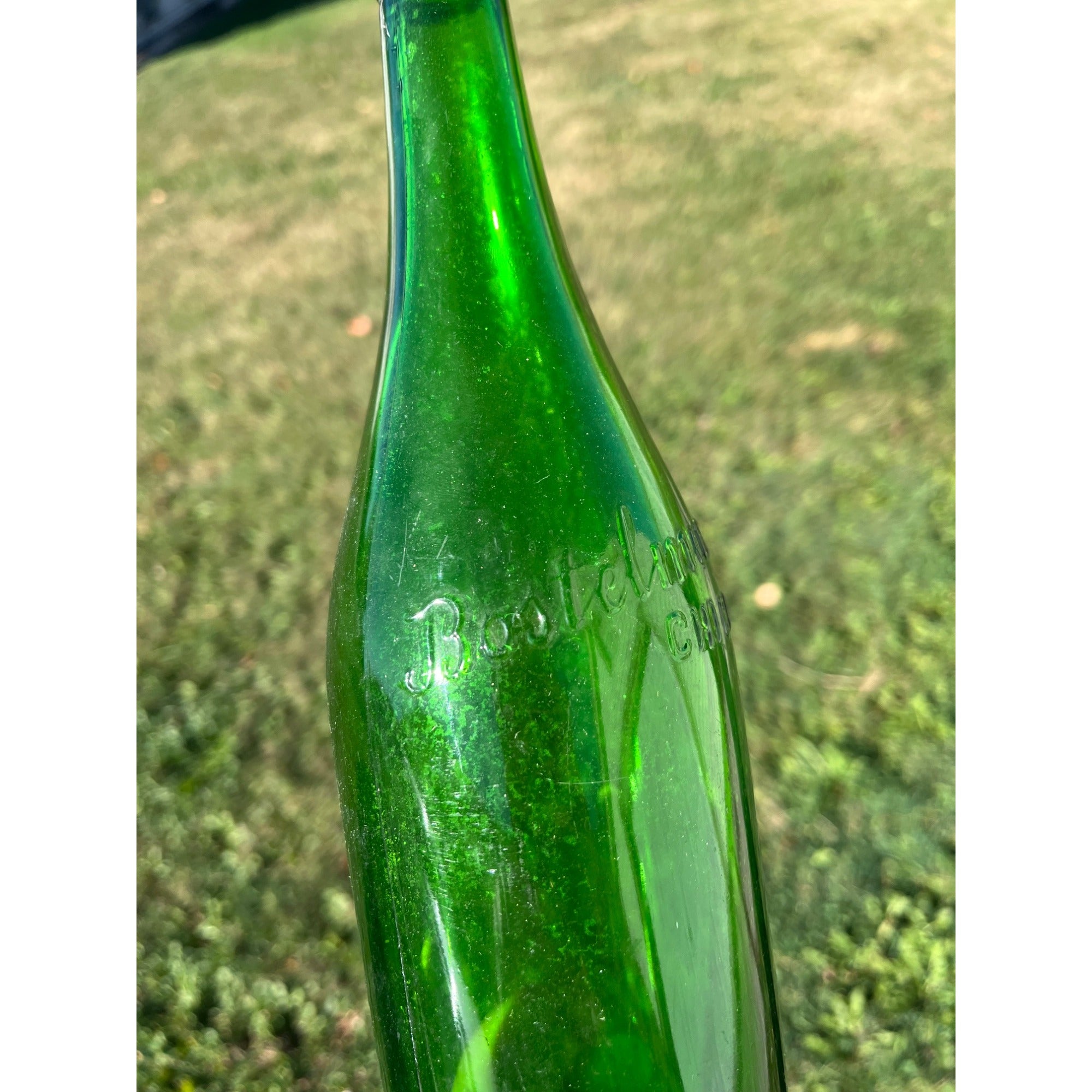 Vintage 1920s Bostelmann's Chicago IL Glass Soda Bottle 1 Pint 8oz