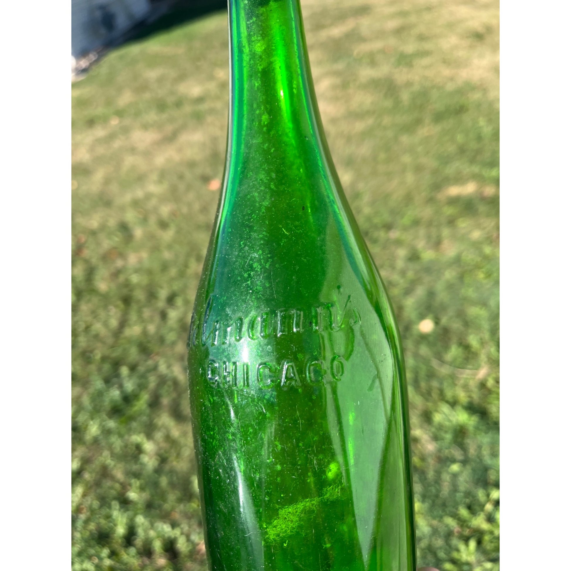 Vintage 1920s Bostelmann's Chicago IL Glass Soda Bottle 1 Pint 8oz
