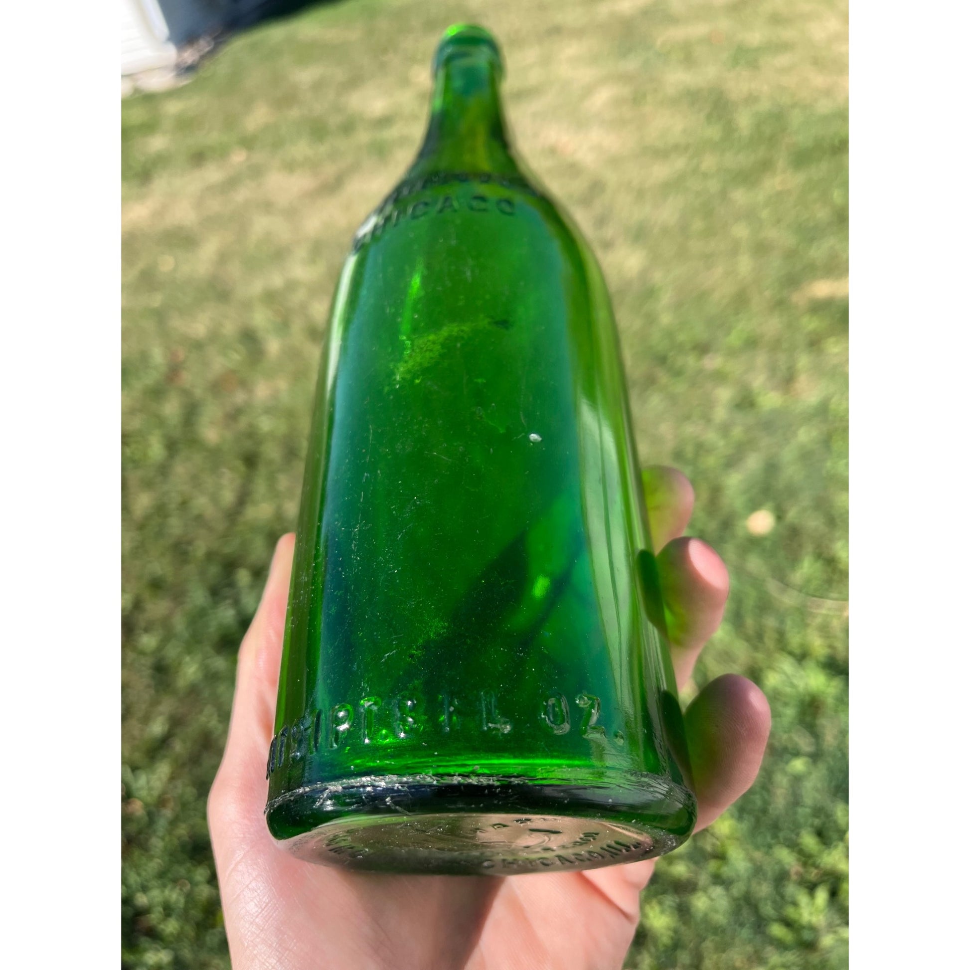 Vintage 1920s Bostelmann's Chicago IL Glass Soda Bottle 1 Pint 8oz