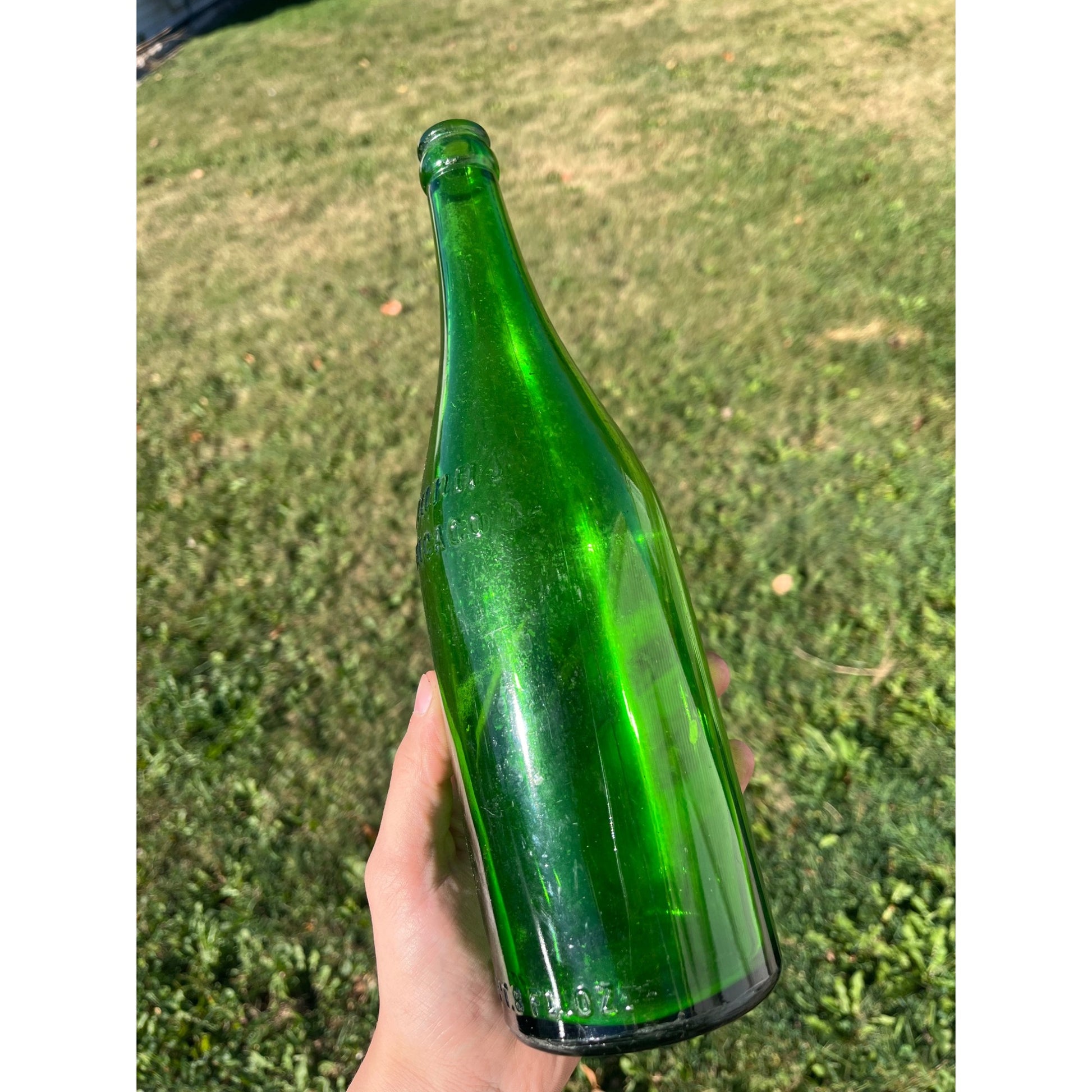 Vintage 1920s Bostelmann's Chicago IL Glass Soda Bottle 1 Pint 8oz