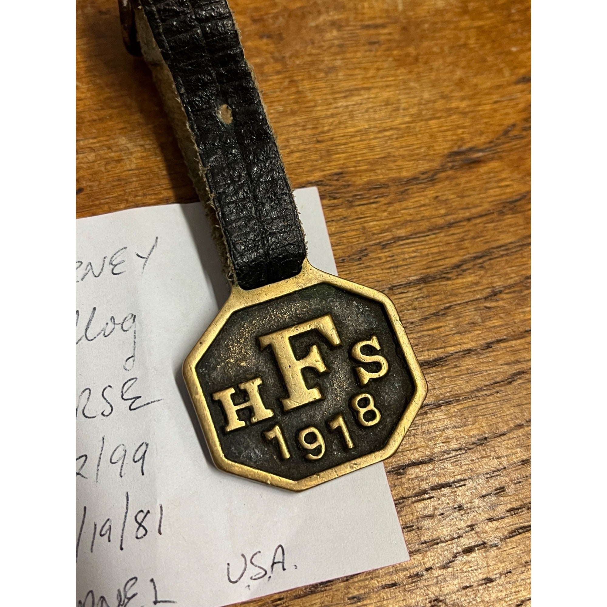 Vintage WWII US Army Colonel Birney Kellogg Morse ID'd Personal Watch Fob