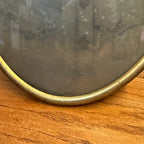 Antique WWI Doughboy Soldier Convex Bubble Glass Oval Portrait Patriotic Eagle Frame Hand Colored