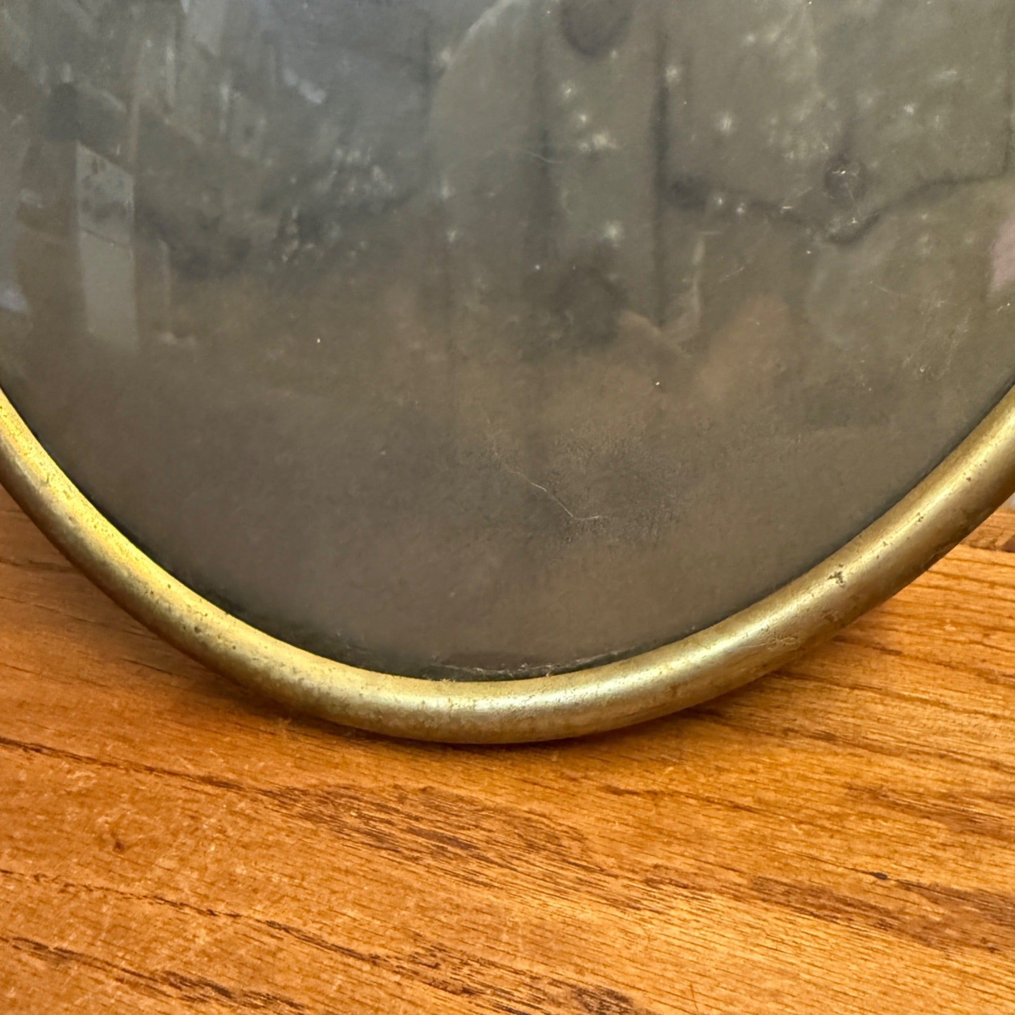 Antique WWI Doughboy Soldier Convex Bubble Glass Oval Portrait Patriotic Eagle Frame Hand Colored