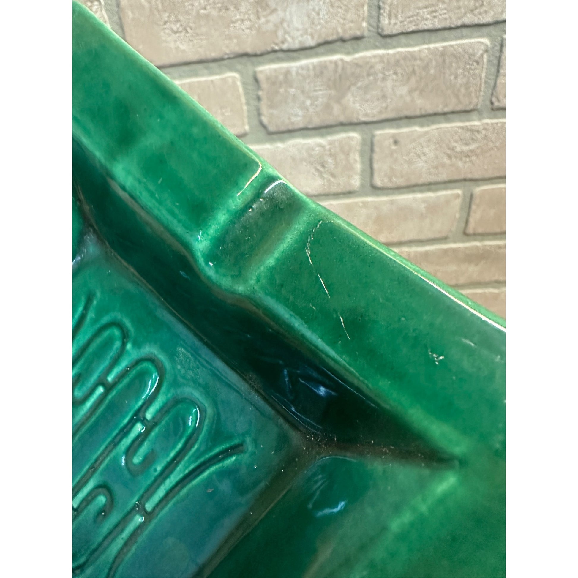 Vintage MCM Mid-Century Don Jay Ceramics California Green Ashtray 7"x7"