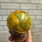 Vintage J Chein Tin World Globe Bank in Spanish Money Saver