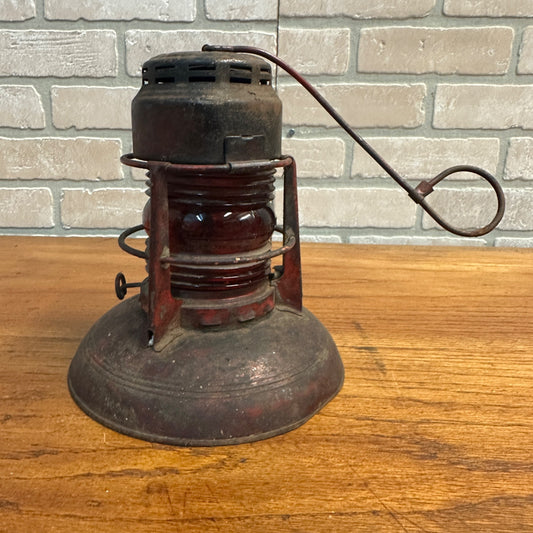 Vintage DIETZ No 40 Traffic Gard Lantern Red Globe Embury w Handle