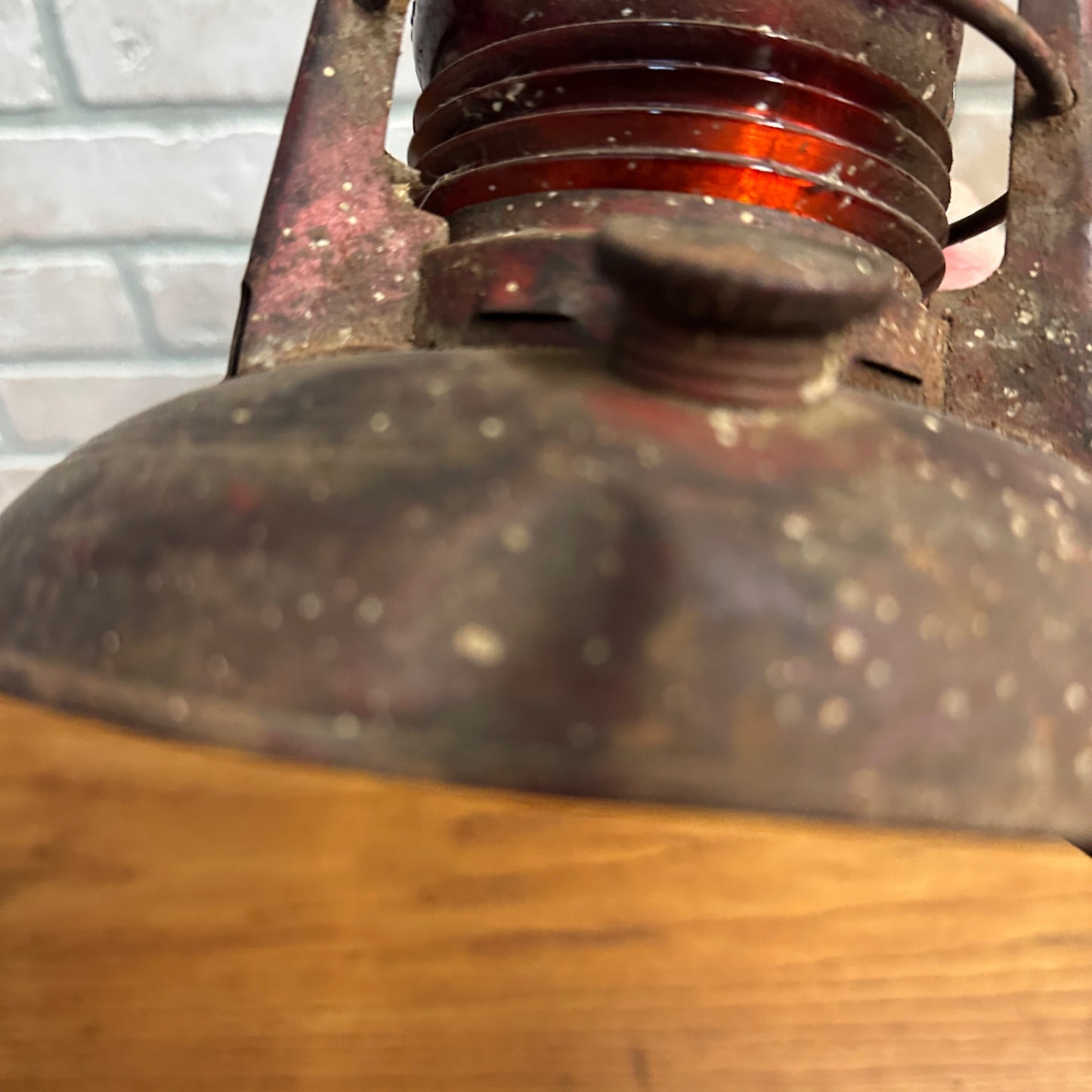 Vintage DIETZ No 40 Traffic Gard Lantern Red Globe Embury w Handle