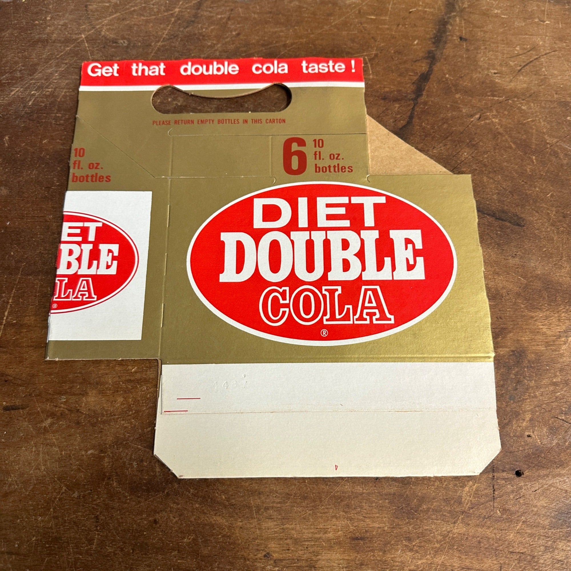Vintage Double Cola 8-Pack Soda NOS Soda Carrier Tote Case Caddy Tote Pop Unused