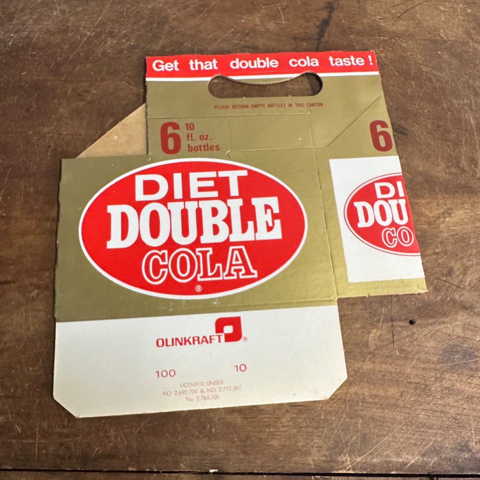 Vintage Double Cola 8-Pack Soda NOS Soda Carrier Tote Case Caddy Tote Pop Unused