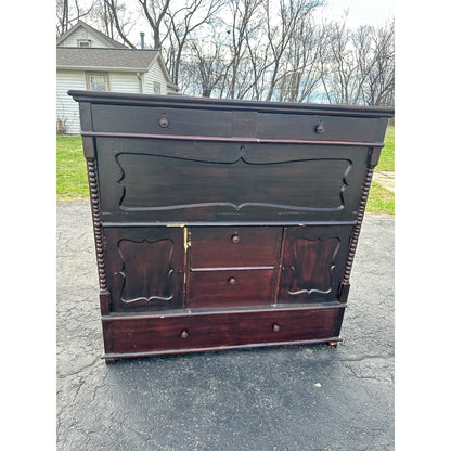 Antique 1800s Butler's Desk Secretary Dresser Cabinet