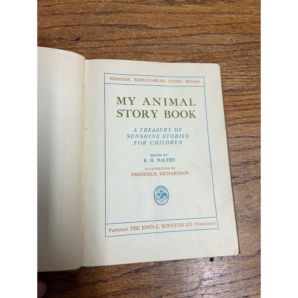 1923 My Animal Story Book Treasury Frederick Richardson 1st Ed. Halloween Hardcover Children's Literature