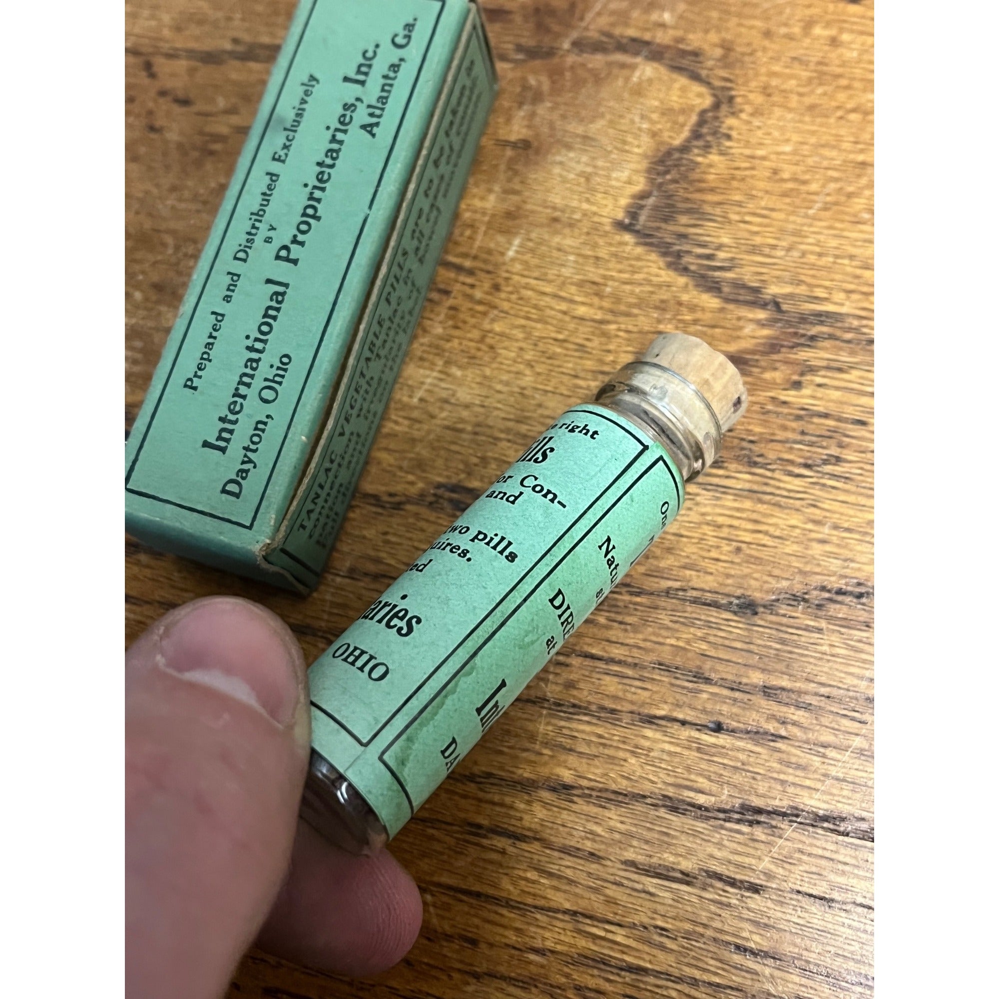 Antique Tanlac Vegetable Pills Original Label & Box Quack Medicine Advertising