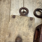 Antique (2) Wooden Block Pulleys Farmhouse Decor Tools