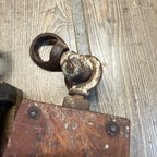 Antique (2) Wooden Block Pulleys Farmhouse Decor Tools