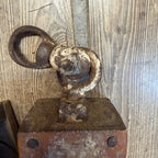 Antique (2) Wooden Block Pulleys Farmhouse Decor Tools