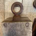 Antique (2) Wooden Block Pulleys Farmhouse Decor Tools