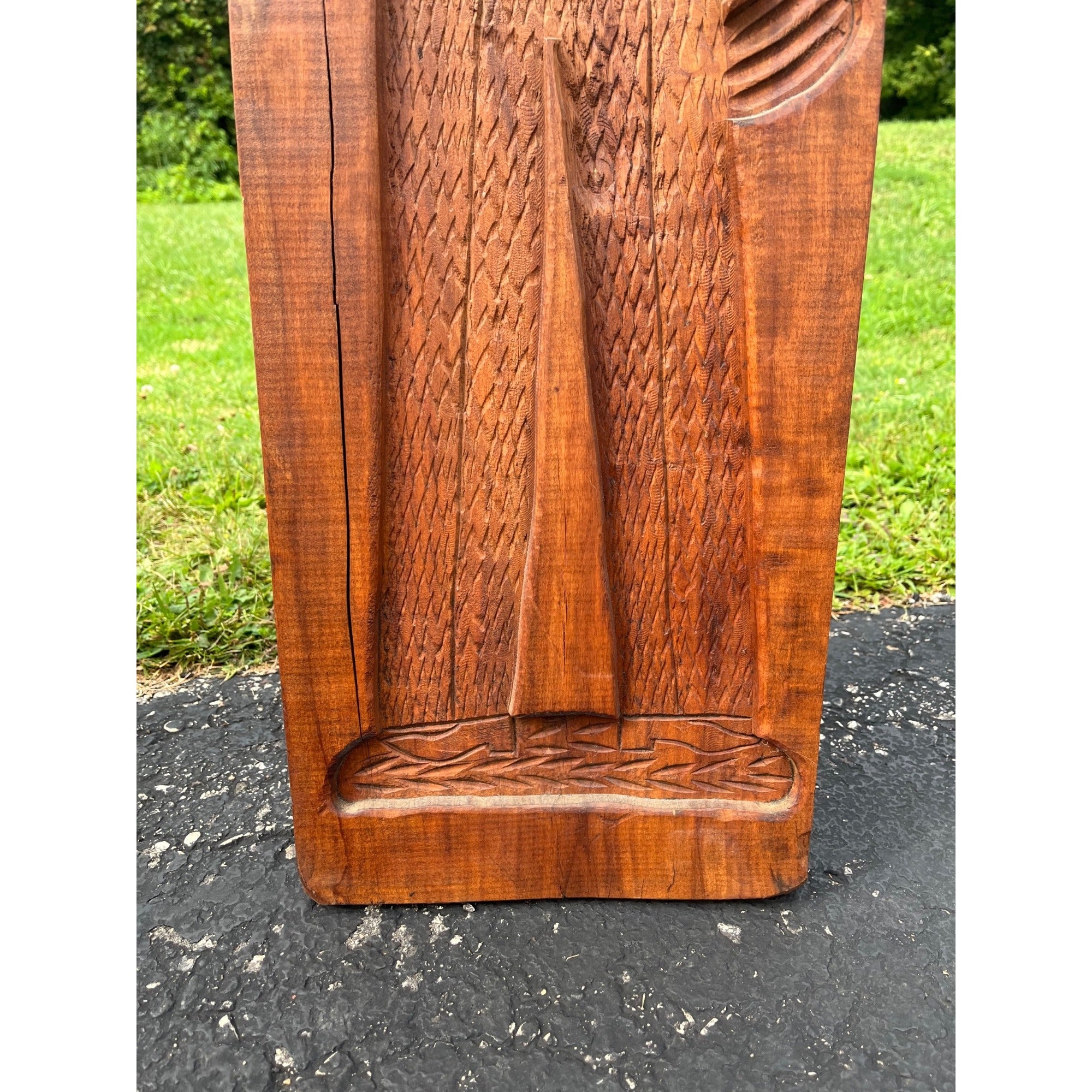 Antique Primitive 19th c. Large Wood Cookie Mold Soldier 39"x10" Springerle AAFA