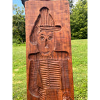 Antique Primitive 19th c. Large Wood Cookie Mold Soldier 39"x10" Springerle AAFA