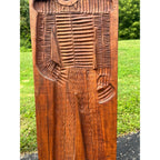 Antique Primitive 19th c. Large Wood Cookie Mold Soldier 39"x10" Springerle AAFA