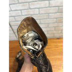Antique Victorian Edwardian Black Leather Lace Up Boots Women’s High Top Shoes Prop Decor