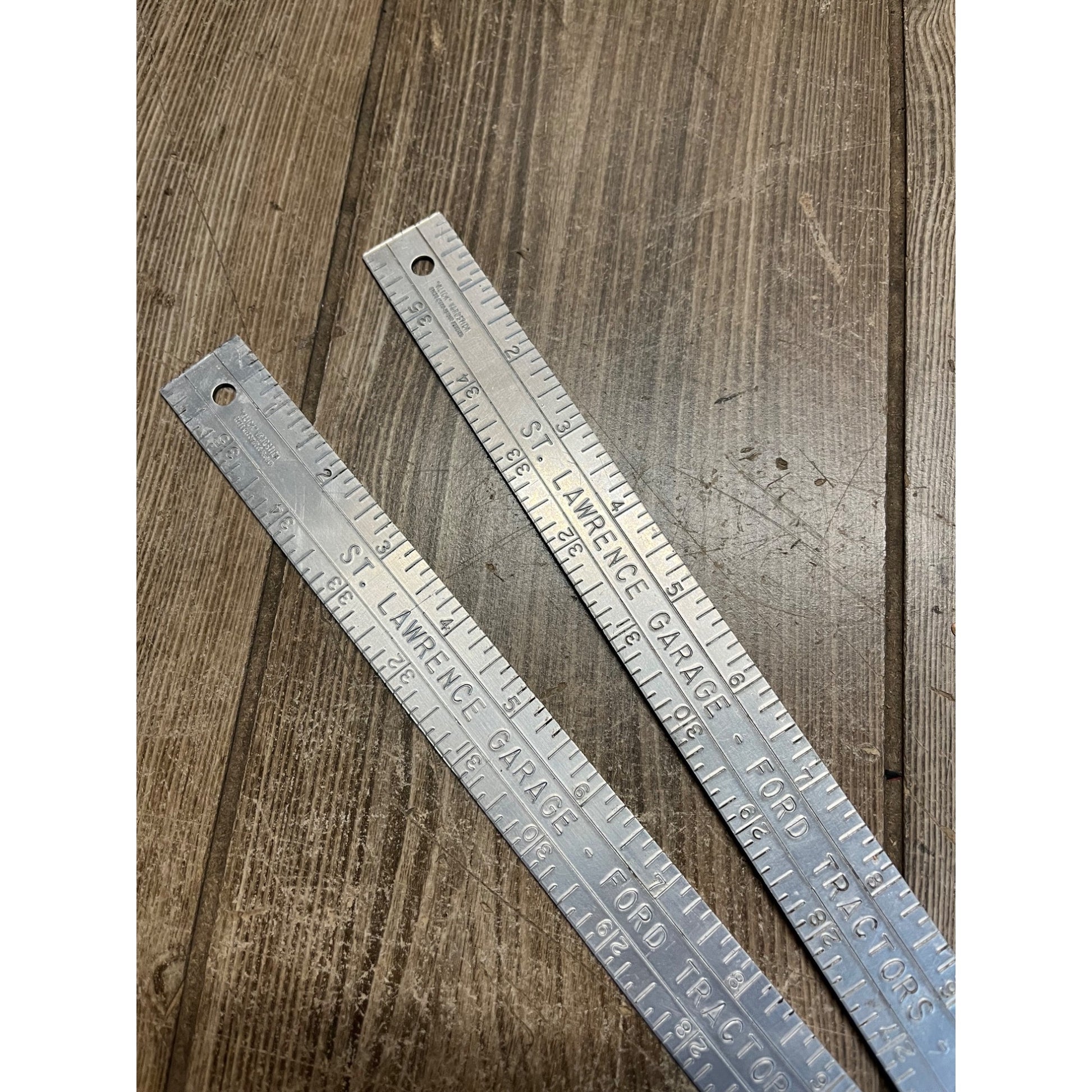 Vintage St Lawrence Garage Slinger Wis Advertising Yardstick Ford Cars Tractors