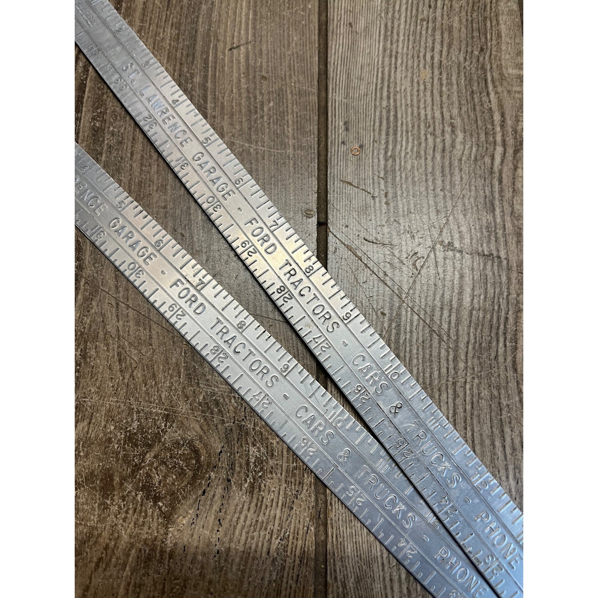 Vintage St Lawrence Garage Slinger Wis Advertising Yardstick Ford Cars Tractors