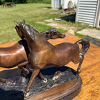 Vintage Bronze Horse Sculpture Equestrian After Pierre Jules Mene Signed