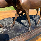Vintage Bronze Horse Sculpture Equestrian After Pierre Jules Mene Signed
